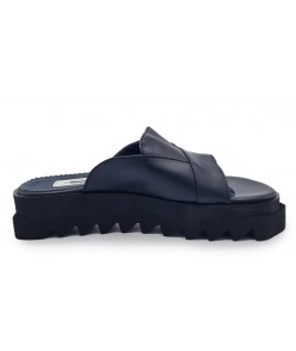 Black Leather Flippers