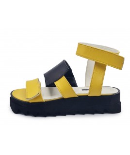 Rock Me Sandals in Yellow & Black