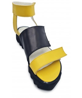 Rock Me Sandals in Yellow & Black