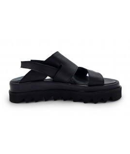 Black Leather Sandals