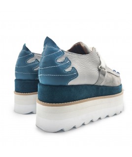 Leaf Me Shoes in Petrol & Grey