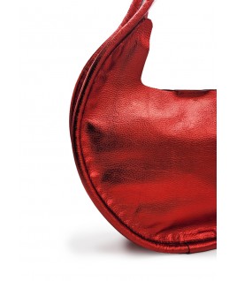 The 40 ⌀ Roundabout Bag In Metalic Red Leather