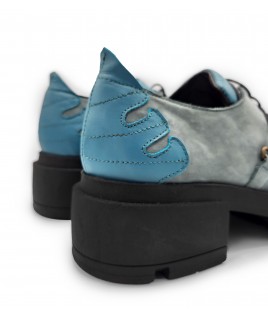 Monstera Shoes In Grey & Petrol