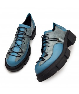 Monstera Shoes In Grey & Petrol