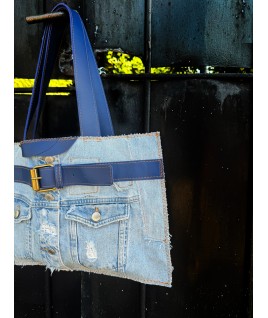 Envelope Bag In Light Jeans Material