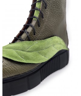 Leaf Me Boots In Two Shades Of Green