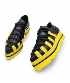 Labyrinth Shoes In Black & Yellow