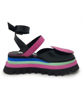 Fuchsia Circle Flats