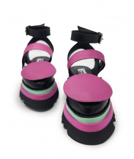 Fuchsia Circle Flats