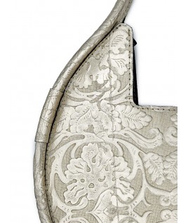 Roundabout Bag In Silver Leather