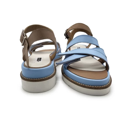 XO XO Sandals in Baby Blue & Beige