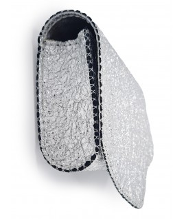 Envelope Bag In Silver  Leather