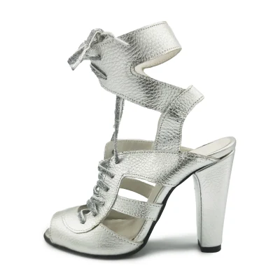 Silver (9cm) Heels
