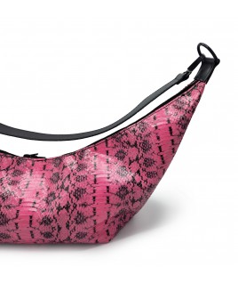 copy of Big Banana Bag In Pink & Black Leather