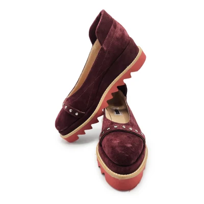 Burgundy Xoxo Flats
