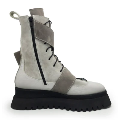 Pin Me Boots In Grey