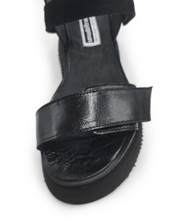 copy of Straps Sandals in Black Leather