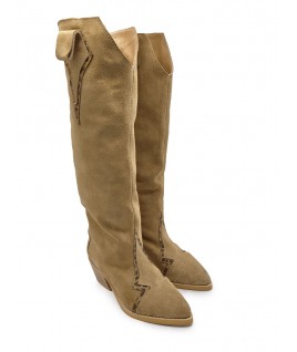 Cheetah Boots In Beige