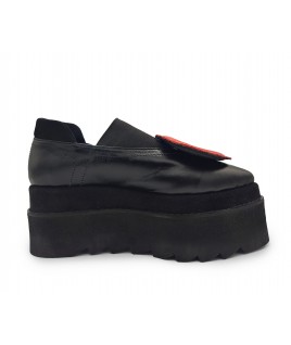 Geometrical Flats In Red & Black