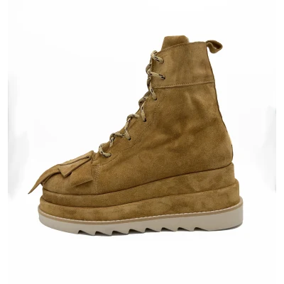 Bows boots in camel