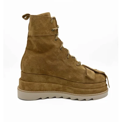 Bows boots in camel