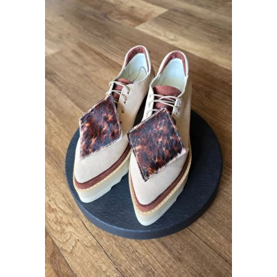 Geometrical Shoes In Beige