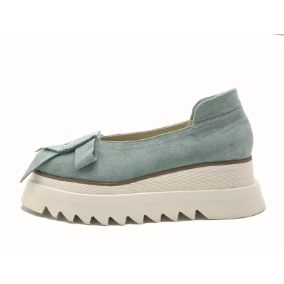 Bow Flats In Light Turquoise