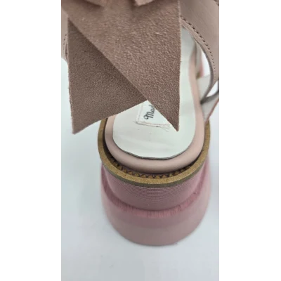 Bow Flats In Light Pink