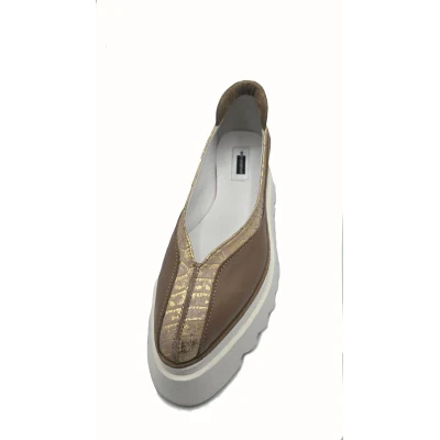 Follow the Line Flats In Mocha Leather