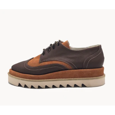 Oxford Shoes In Camel and Brown