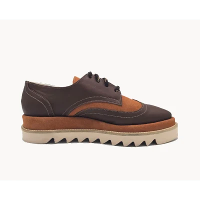 Oxford Shoes In Camel and Brown