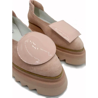 Geometrical Flats In Pale Pink