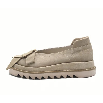 Bow Flats In Light Beige