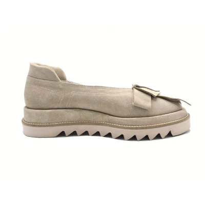 Bow Flats In Light Beige