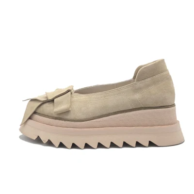 Bow Flats In Light Beige