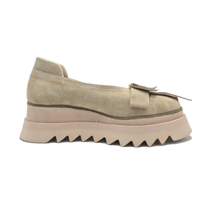 Bow Flats In Light Beige
