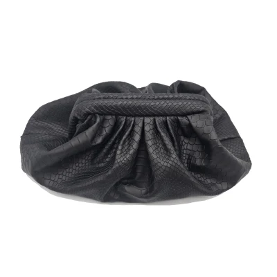 Butterfly Bag In Black Croc Leather