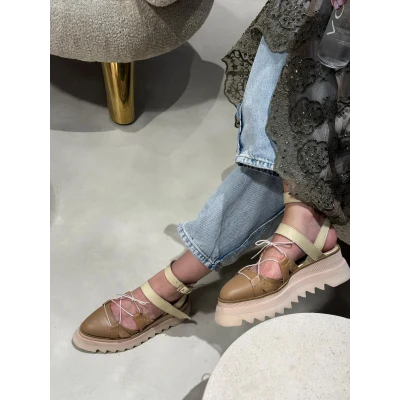 Labyrinth  Balerinas  In Shades Of Beige