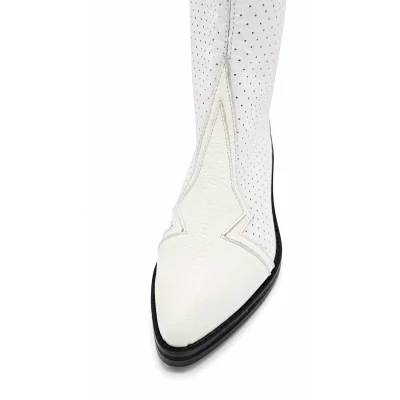 White Western Boots