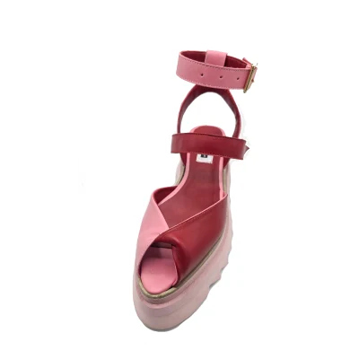 Double Fold Flats In Pink&Red