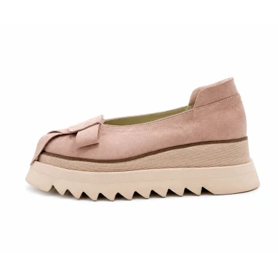 Bow Flats In Light Pink