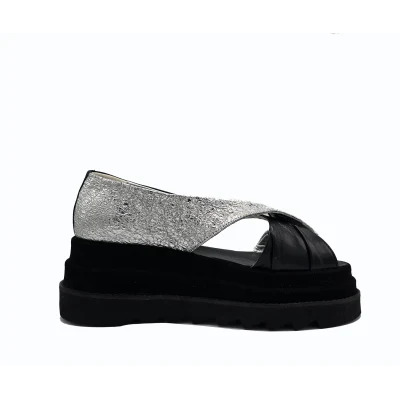 Twist Flats In Black&Silver