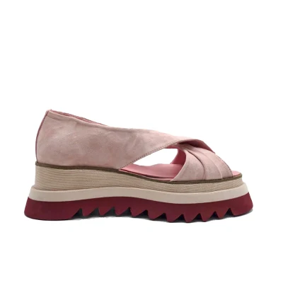 Twist Flats In Pink&Burgundy