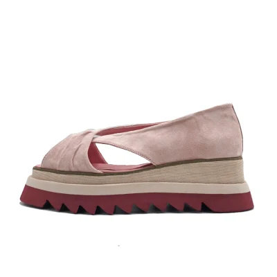 Twist Flats In Pink&Burgundy