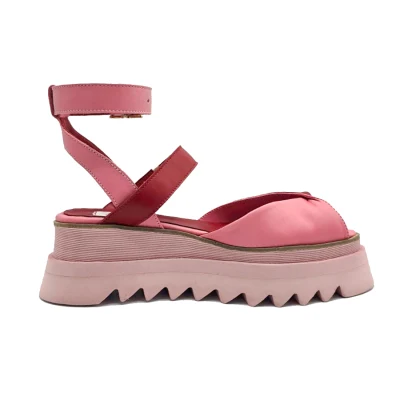 Double Fold Flats In Pink&Red