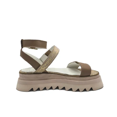 Straps Sandals In Beige&Gold