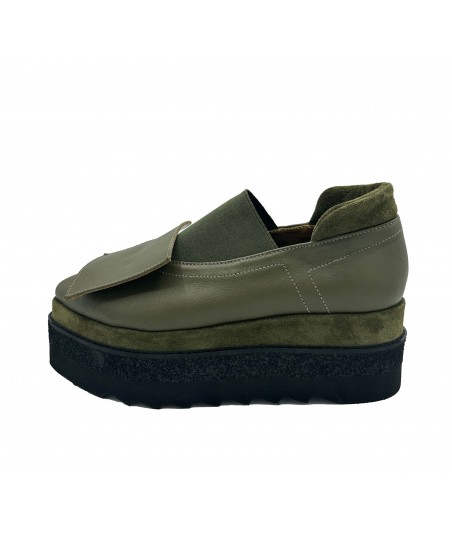 Polygons Shoes In Army Green