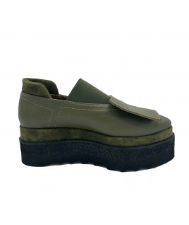 Polygons Shoes In Army Green