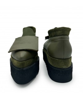 Polygons Shoes In Army Green