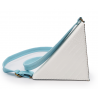 Mini Triangle Bag in White & Bleu
